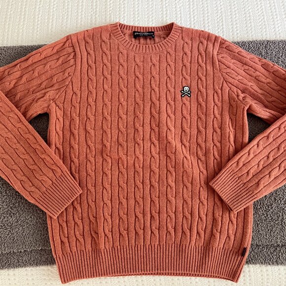 Rowing Blazers Women's Pink Cable Knit Skull Sweater - Picture 2 of 10